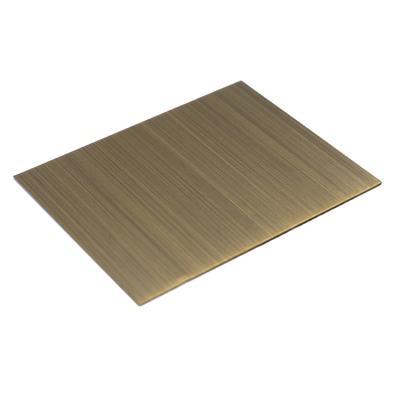 China Bronze Brass Red Copper Brushed Etched Stainless Steel Sheets For Indoor Outdoor Wall Decoration for sale