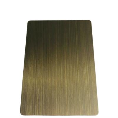 China Bronze Brass Red Copper Brushed Etched Stainless Steel Sheets For Indoor Outdoor Wall Decoration for sale