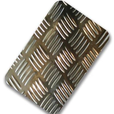 China Anti Slide Checkered Stainless Steel Sheet 4x8 1.5mm 2.0mm Stamped Plate for sale
