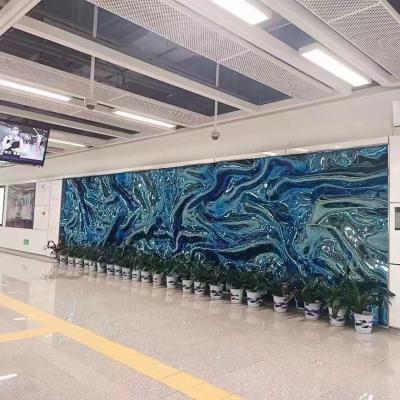 China KTV Ceiling Water Ripple Stainless Steel Sheet Mirror Surface Silver Rose Gold Blue for sale