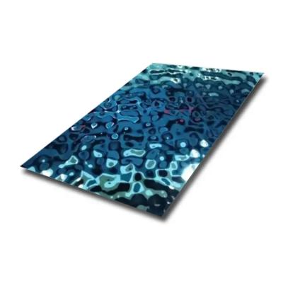 Chine JIS feuille d'acier inoxydable décoratif étiqueté ondulation d'eau pour la décoration du plafond à vendre