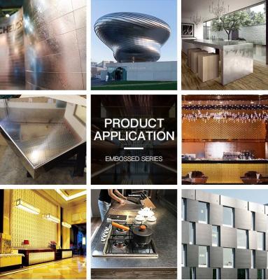 China BA Finish Embossed Stainless Steel Sheet Metal With 5WL Pattern 0.2mm Thickness for sale