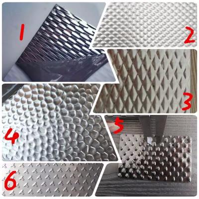 China Cold Rolled Pattern Embossed Steel Sheet 201 304 316 4'X8' Inox Decorative Diamond Stainless Checkered Sheet for sale