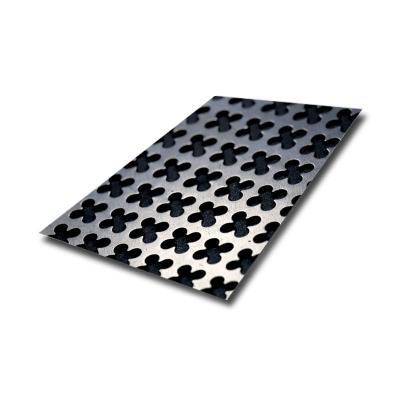 China Customized Perforated Stainless Steel Sheet With Cloverleaf Pattern for sale