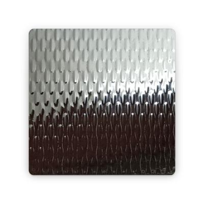 China 304 316 2B/BA Finish Embossing 2WL Textured Metal Plate Woven Texture Pattern Stainless Steel Sheet for sale