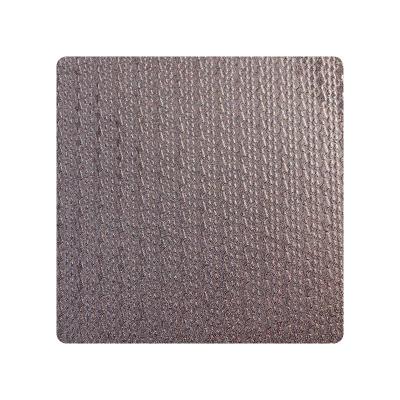 China 304 316 Retro Brown color Embossed metal plate for decorative Textured Stainless Steel Sheet Project for sale