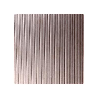 China 304 stainless steel decorative sheet with concave-convex lines metal sheet texture for wall decoration for sale