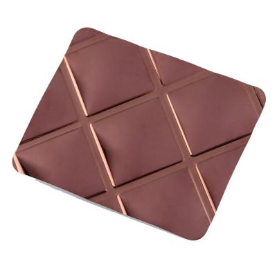 China 304 Rose Gold Mirror Stamped Plate 3D Pattern Stainless Steel Matel For KTV for sale