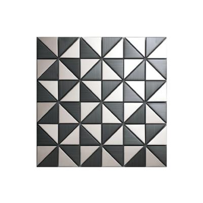 China Kitchen 3D Mosaic Decorative Stainless Steel Wall Tiles Backsplash AISI 1219X2438mm for sale