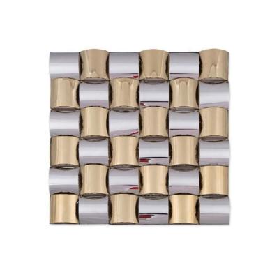 China Custom 1.0mm Thickness Stainless Steel Mosaic Tile Sheets For Kitchen Bathroom for sale