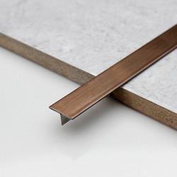 China 304 T de acero inoxidables formaron el ajuste de la teja del metal del oro del perfil de la decoración de la teja de la tira de ajuste interno en venta