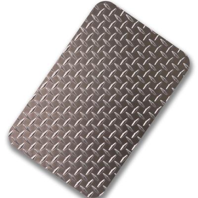 China Decorative Stamped 201 304 316 Checkered Stainless Steel Sheet 1000x2000mm for sale