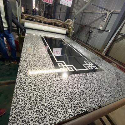 China DIN Standard Elevator Stainless Steel Sheet 201 Mirror Finish Gold Etched for sale