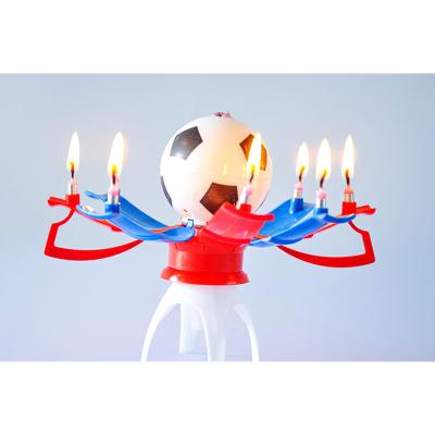 中国 Customized Football Musical Birthday Candles Paraffin Wax Material 販売のため