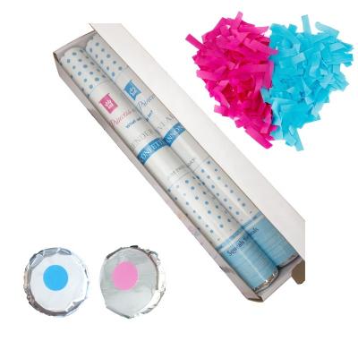 China Gender Reveal Party Pink Blue Color Blower Holi Powder Confetti Cannon for sale