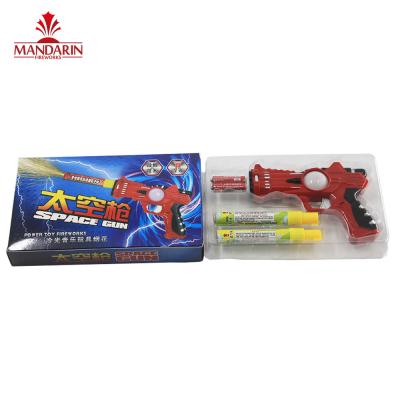 China Children Handheld Gun Toy Fireworks 0.025CBM Logo Customized for sale