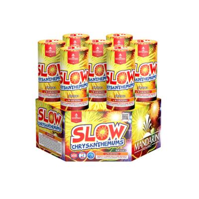 China Consumer Hot Selling 7 Shots Slow Chrysanthemums Cake 1.4G Fireworks Fireworks Salute for sale