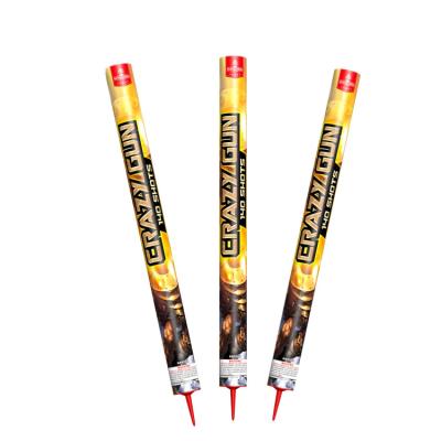 China Crazy Gun Roman Candle Fireworks Pyrotechnics 140 Shots 10kg For Export for sale