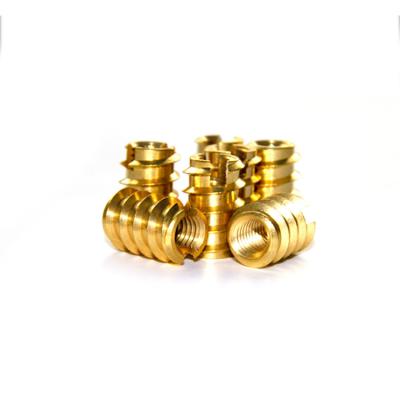 China OEM Reusable Brass Insert M4*6*7 Knurled Metal Brass Heat Stake Heat Set Insert for sale