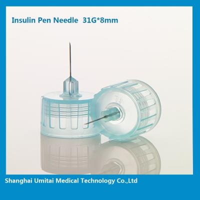 Chine aiguilles diabétiques de stylo d'insuline de 31G*8mm pour l'OEM/ODM de Novolog Flexpen disponibles  à vendre