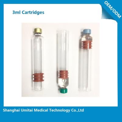 China Multi Function Insulin Pen Cartridge 3ml For Insulin Pen Top Cap Plunger  for sale