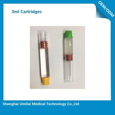 China Pharmaceutical Red Butyl Rubber Glass Cartridge , Local Anesthetic Cartridge for sale