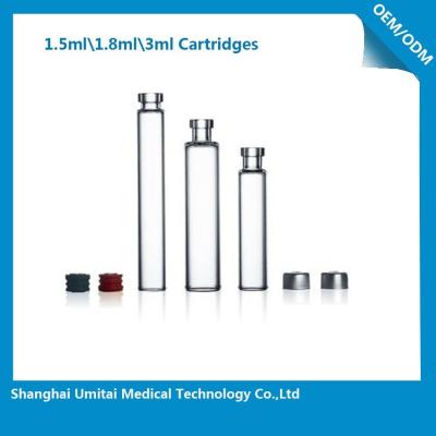 China Customized Insulin Pen Refill Cartridge , Drug Cartridge Aluminum Cap for sale