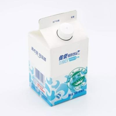 China 450ml 0.45L Gable Top Carton Filling Heathy Milk Carton Box for sale