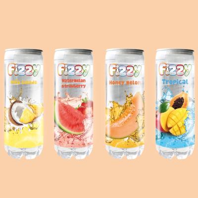 China Coconut Flavor Yellow Can Soda Carbonated Beverage Bottling for Low Fat Drink for sale