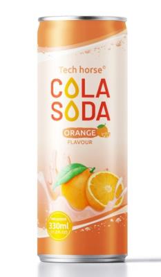 China OEM Beverage Cola Drink soda Drink Orange Flavour 330ml Cola Drink Canning Te koop