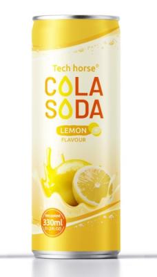 China OEM Cola Drink OEM soda Drink Lemon Flavour 330ml cola drink canning en venta