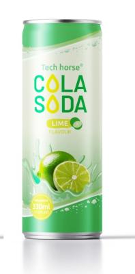 China OEM Cola Drink OEM soda Drink Lime Flavour 330ml Soda drink canning à venda