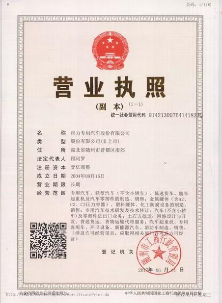 Business License - Chengli Special Co., Ltd.