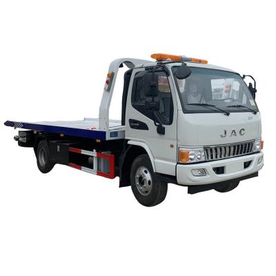 Κίνα Φορτηγό 5.6m ρυμούλκησης της JAC Wrecker 4 100km/H επίπεδης βάσης τόνοι φορτηγών αποκατάστασης προς πώληση