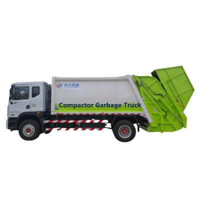 China Rear End Loader Waste Compactor Garbage Truck 10m3 10cbm DONGFENG for sale