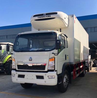 China 10 Tons Deep Freezer Truck FRP 160hp Refrigerated Van Truck for sale