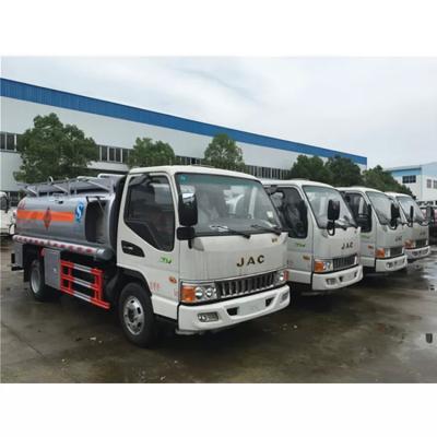 China 5m3 Mobile Dispenser Fuel Tank Truck PTO 5000L JAC Small Size for sale