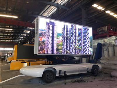 中国 220V LEDの広告のトレーラー192*192mmモジュールのサイズ、二重車軸デジタル掲示板のトレーラー 販売のため