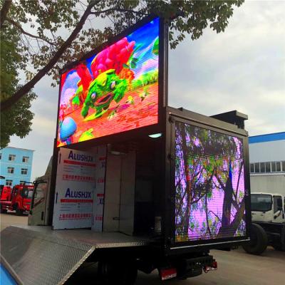 China Customized Mobile Digital Mobile LED Display Truck Advertising P6 3 Sides for sale