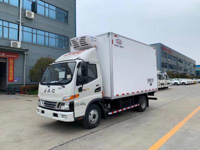 China JAC 4x2 Refrigerator Box Truck Light Duty 5 Tons Freezer Van Truck for sale