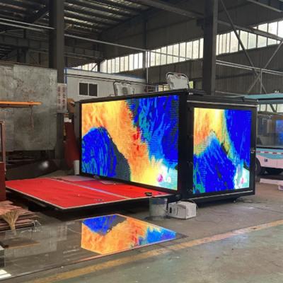 China Customized 12ft/14ft/16ft/18ft P4 Digital LED Screen Box for Truck Mounted for sale