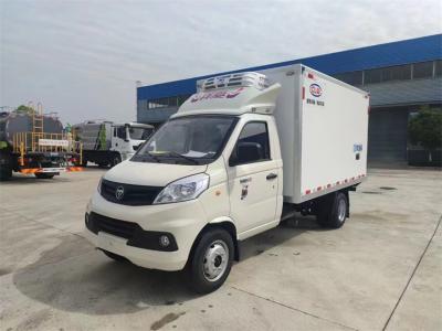 中国 6 Wheel Foton Mini Refrigerator Truck 110km/H Small Freezer Truck In Dubai 販売のため