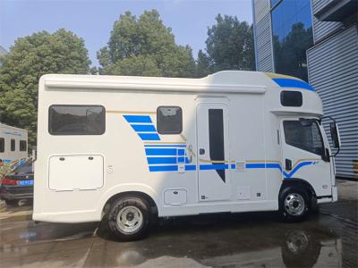 China YUEJIN 4x2 Mobile Auto Motorhome Outdoor Luxury RV Caravan Van For Family Travel for sale