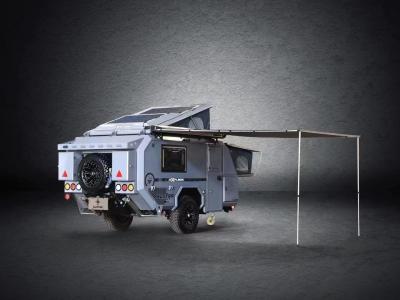 Κίνα Travel Trailer Camper Aluminum Light Weight 1400kg Off Road Camping Trailer RV Caravan προς πώληση