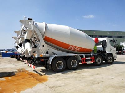 China 8*6 Big Cement Truck Speed Forward 2 Reverse SINOTRUK HOWO Concrete Mixer Truck For Construction for sale