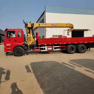 China 6*4 Boom Dongfeng Straight Telescopic Truck Mounted Crane For Heavy Lifting Needs zu verkaufen