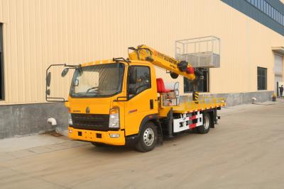 Chine Téléscopie de la plate-forme aérienne camion 21 mètres HOWO marque Boom Lift Cherry Picker camion à vendre