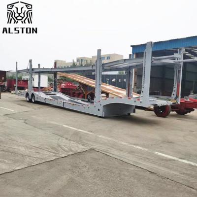 China 2 Axles 8 Units Car Hauler Trailer With European Style for sale