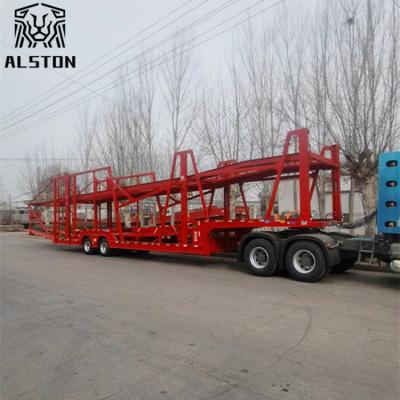 China 13.75m Car Transport Cage Trailer, 2-Axle Frame Type 6 Position Car Carrier Trailer for sale