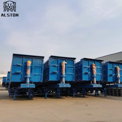 China Triple Axles Hydraulic 40 Ton Rear Dump Trailers for sale